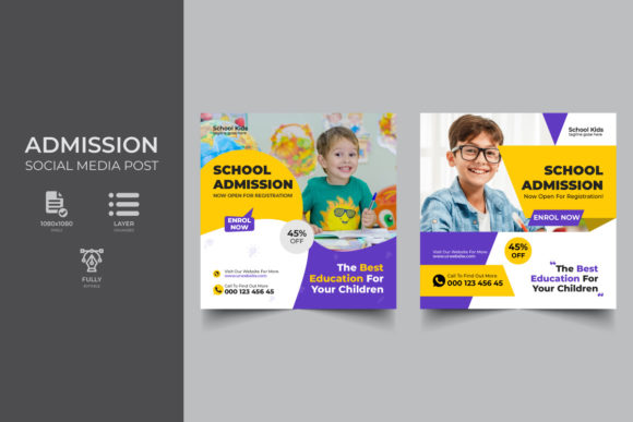Boost Enrollment with a Clean School Admission Post Template