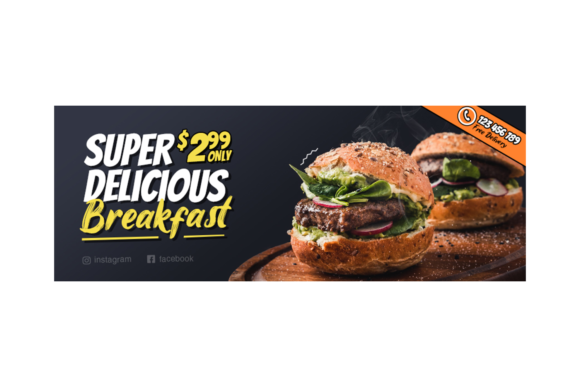 Breakfast Template Facebook Cover: Quick & Easy