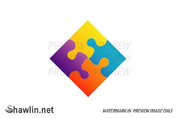 Colorful Puzzle Corporate Logo: A Versatile Brand Asset