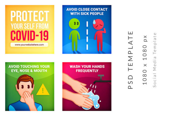 Covid19 Virus Post for Social Media: A Shop Marketing Asset