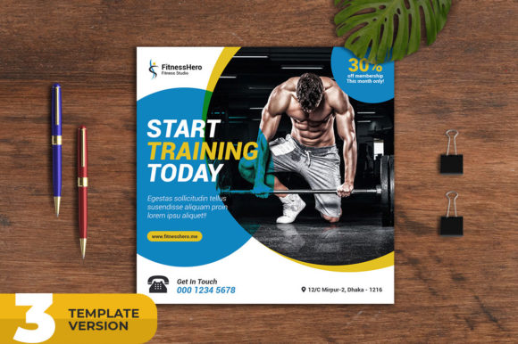 Elevate Your Brand with a Professional Fitness Gym Social Media Banner