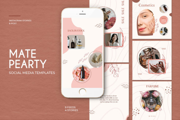 Elevate Your Feed with the Mate Pearty Instagram Template