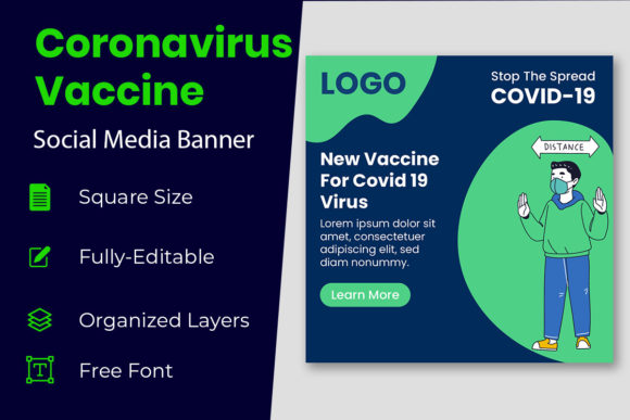 Maximizing Public Health Messaging with Customizable Prevention of Coronavirus Vaccine Banners