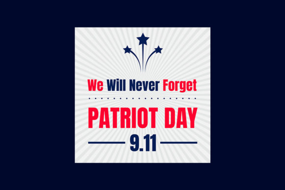 Patriot Day Typographic Emblem: A Symbol of Remembrance and Unity