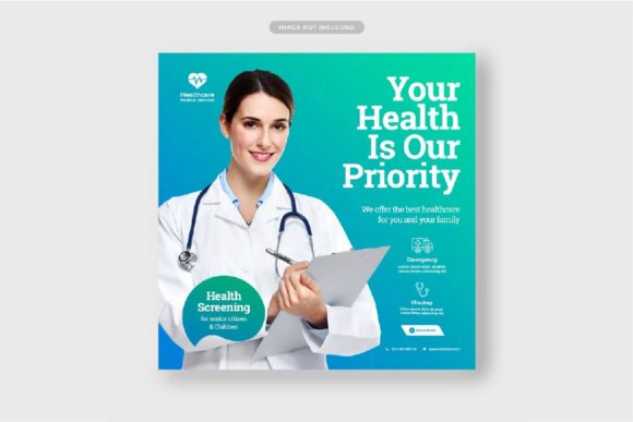 Professional Medical Healthcare Social Media Banner Templates