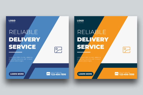 Professional Social Media Post Templates for Delivery Services