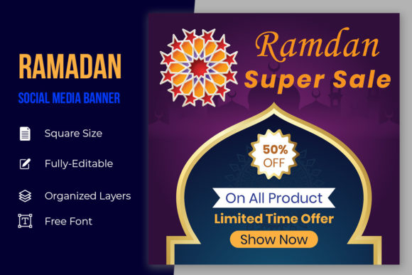 Ramadan Super Sale Social Poster: A Flexible Design Tool