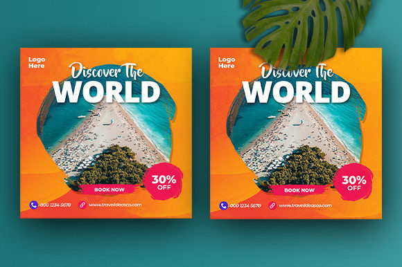 Travel Social Media Banner Post Template Guide