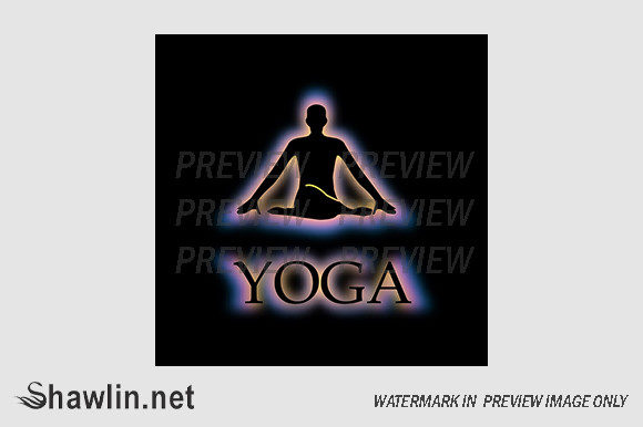 Yoga Pose Glowing in Dark: Cow Face Pose (Gomukhasana)